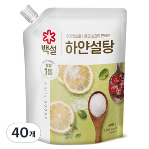 백설 하얀설탕, 400g, 40개