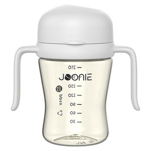주니 유아용 뚜껑 일체형 2세대 자기주도컵, 210ml, 1개, 화이트 골드박스 특가