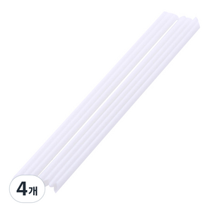 PLA 벌크화이트 요구르트사이즈 빨대 150mm, 250개입, 4개