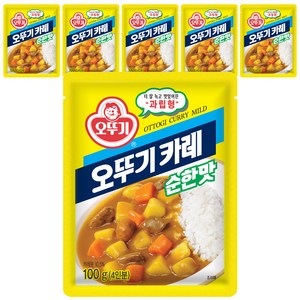 오뚜기 카레 과립형 순한맛, 100g, 6개