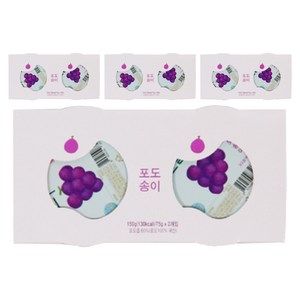 에코맘의산골이유식 유아용 산골푸딩 2p, 포도송이, 150g, 4세트