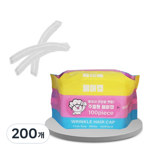 BP코리아 고급형 뽑아쓰는 부직포 일회용 헤어캡, 200개