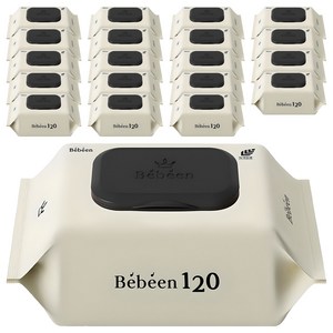 베베앙 120 유아물티슈 캡형, 50g, 120매, 20개