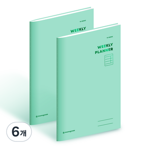 모노그램 16 WEEKS 위클리 플래너 MG-0048, 멜로디 그린, 6개