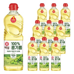 백설 콩기름, 900ml, 10개