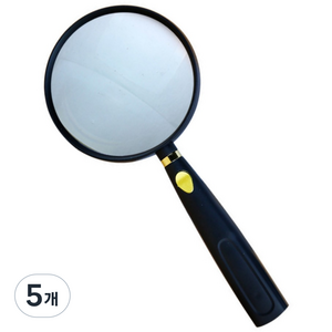 라운드픽 휴대용 확대경 손잡이 돋보기 직경 90mm, 혼합색상, 5개