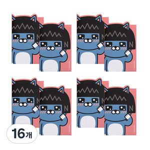 아이콘스 카카오프렌즈 4단 점착 메모지, 네오, 16개