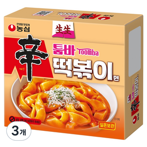 농심 생생 신툼바 떡볶이면, 252g, 3개