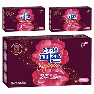 피죤 건조기용 시트 섬유유연제 플라워페스티벌, 3개, 130매