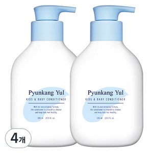 편강율 키즈 앤 베이비 컨디셔너 베이비파우더향, 590ml, 4개