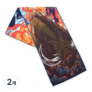 소니오 조디악 오리엔탈 스포츠 타월 30 x 100 cm, 12 돼지, 2개