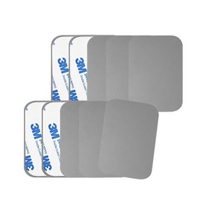 어반카 휴대폰 마그네틱 자석 접착식 스틸패치 사각 65 x 45 mm 10p, 10개, Silver