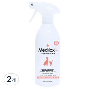 메디록스 반려동물용 P 살균소독 펫 탈취제 스프레이, 2개, 500ml