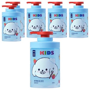 메디안 365 데이즈 충치불소 어린이 펌핑치약 레드베리민트향, 300g, 6개