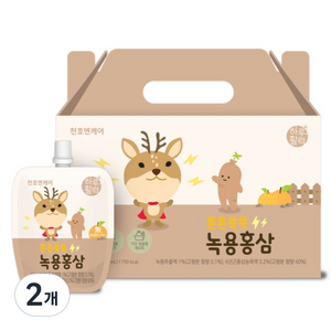 하루활력 튼튼쑥쑥 어린이 녹용홍삼 30p, 1.2L, 2개