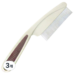 헬로도기 반려동물용 꼬마 일자빗, 혼합 색상, 3개