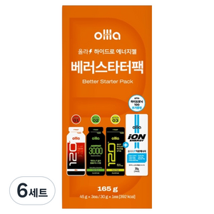 올라 에너지젤 베러 스타터팩 4종 세트 165g, 6세트