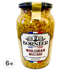 보르니에르 홀그레인 머스타드, 420g, 6개