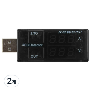 컴스 USB 테스터기 전류 전압 측정 KWS-10AV 2Port BB634, 2개