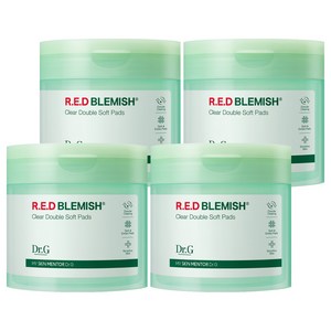 닥터지 레드 블레미쉬 클리어 더블 결 패드 180ml, 60개입, 4개