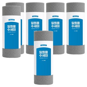 이너홈 일회용 수세미, 그레이, 60개, 6개