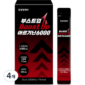 천호엔케어 부스트업 아르기닌 6000 15p, 4개, 300g