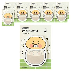 카카오프렌즈 춘식이 오디너리 형태 점착 메모지, 유리병, 40매, 12개