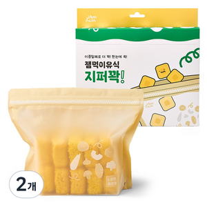 잼먹 이유식 큐브 보관 지퍼꽉 L 1500ml, 15매, 2개