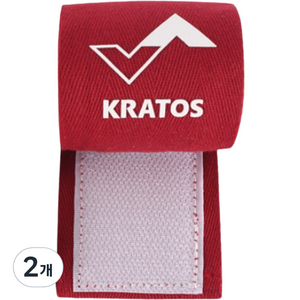 KRATOS 붕대 손목보호대 역도 헬스 리프팅 크로스핏, 레드, 2개