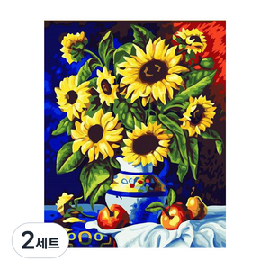 케이엠엘리 보석십자수 DIY 키트, 해바라기정물, 2세트