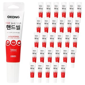 오공 욕실용 실리콘 실란트 핸드씰 백색, 30개