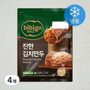비비고 얇은피 진한 김치만두 (냉동), 1.12kg, 4개