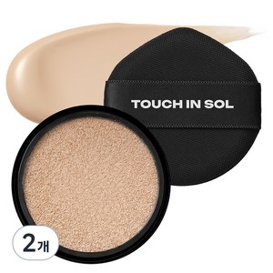 터치인솔 스킨 커버 쿠션 파운데이션 리필 20g, 21N, 2개