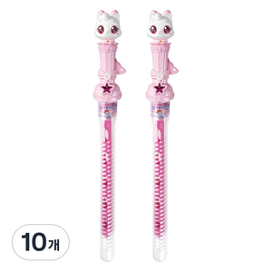 위시캣 아이냥 큰방울 버블스틱 160ml 2P, 혼합색상, 10개