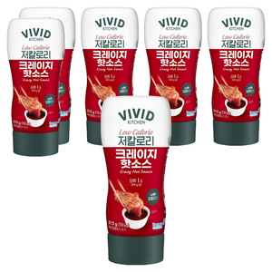 비비드키친 저칼로리 크레이지핫소스, 315g, 6개