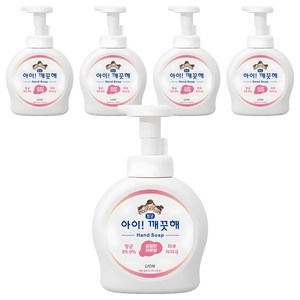 아이깨끗해 항균 폼 핸드워시 레몬향, 490ml, 5개