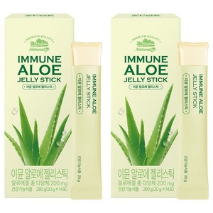 네추럴라이즈 이뮨 알로에 젤리스틱, 280g, 2개