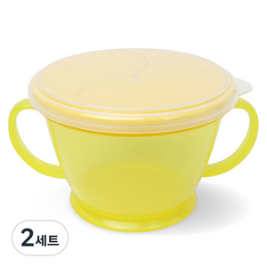 투데코 흘림방지 스낵컵, 옐로우, 2세트