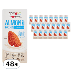 곰곰 아몬드드링크 언스위트, 48개, 190ml