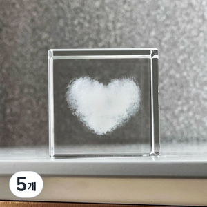 래이킨 구름큐브 하트구름 5 x 5cm, 투명, 5개