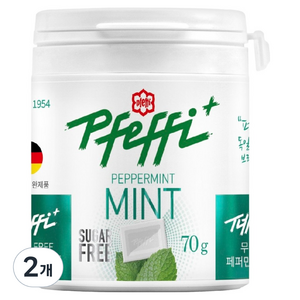 페피 무설탕 민트 캔디, 70g, 2개