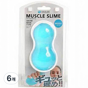 코어블레이드 머슬슬라임 손목 근력운동 악력젤 841CB6LC-6873, 블루, 6개