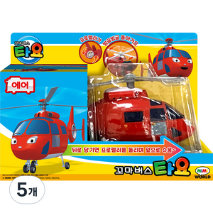 타요 미미월드 꼬마버스 타요 에어 작동완구, 혼합색상, 5개