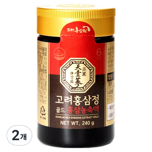 고려홍삼원 국산 6년근 고려홍삼정 골드, 240g, 2개
