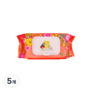 쁨 반려동물 물티슈, 5개, 80개입