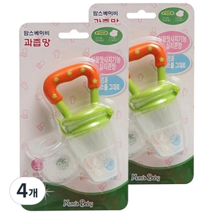 맘스베이비 실리콘 과즙망, 그린, 4개
