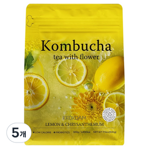 꽃을담다 100잔 분량 레몬국화 플라워 콤부차, 5개, 1개입, 500g