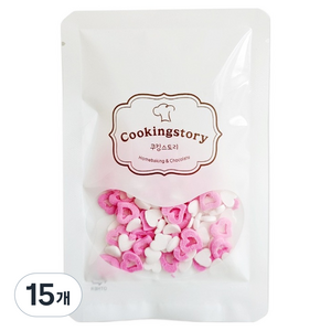 쿠킹스토리 스프링클 하트링 셰이프, 15g, 15개