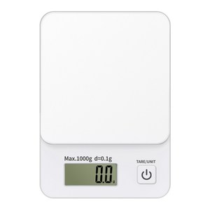 홈플래닛 디지털 정밀 주방저울, 화이트, DS04PCWH, 1kg