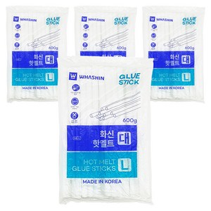 화신 핫멜트 글루건심 대 11mm 600g, 4개